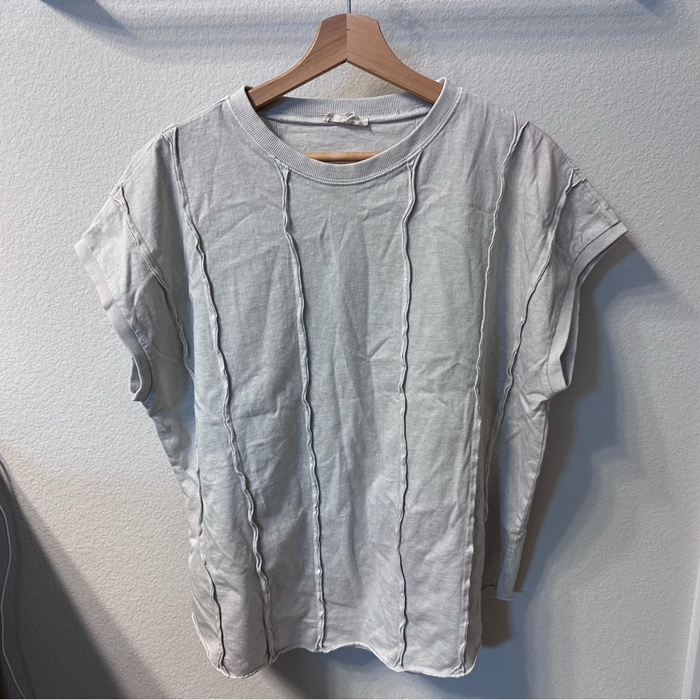 Easel Textured Boxy Top - Sz S